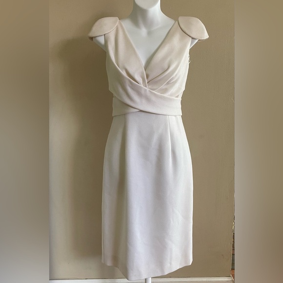 Alexander McQueen Dress Ivory Wool Size 40 US Size 4 - Picture 1 of 12
